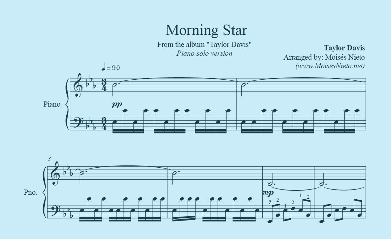 piano morning star sheet music taylordavisviolin morning piano sheet music